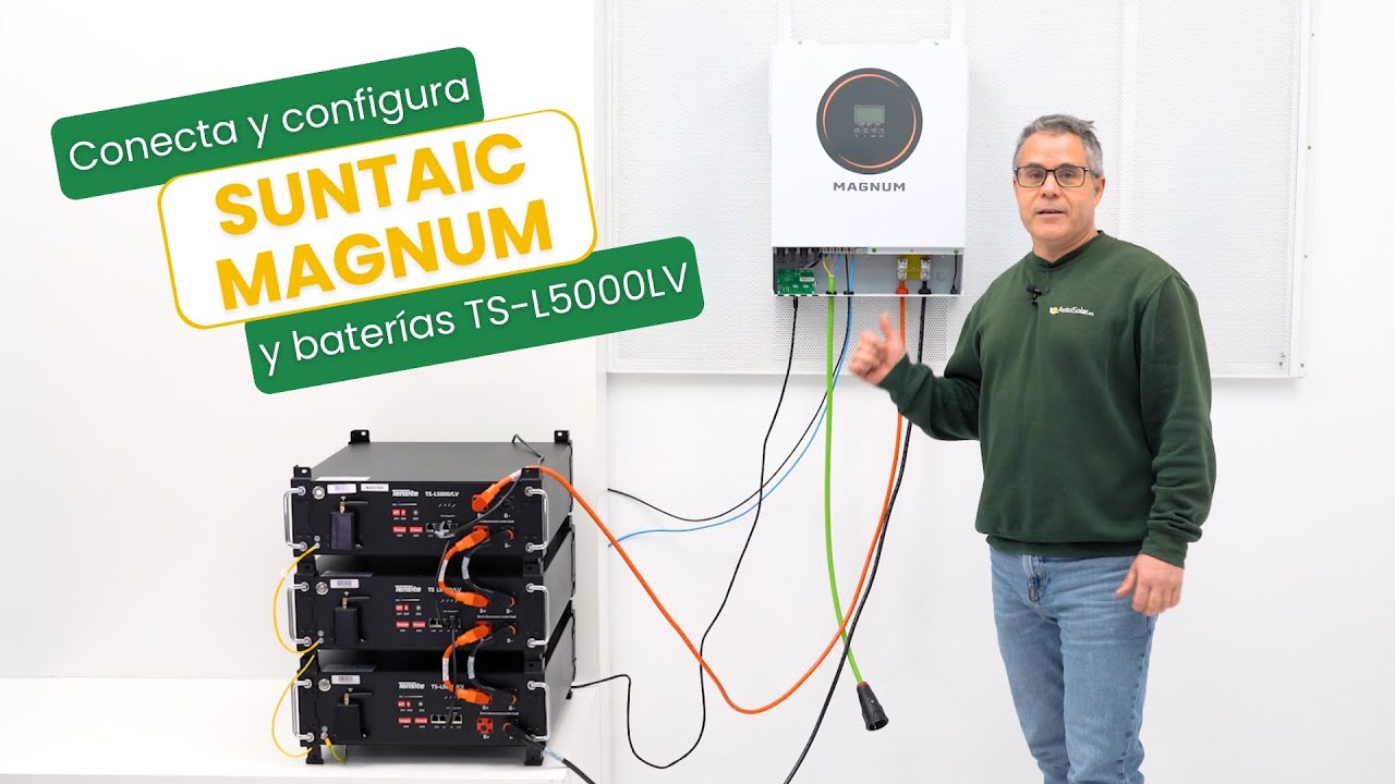 🛠 Configuración y Conexión del Inversor Suntaic MAGNUM con baterías de litio Tensite TS-L5000/LV