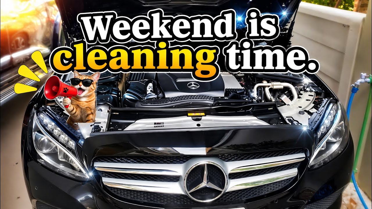 Weekend is time for cleaning 🧼 #MercedesBenz #C200 #W205 #youtuber #viral #creator #happy #joy