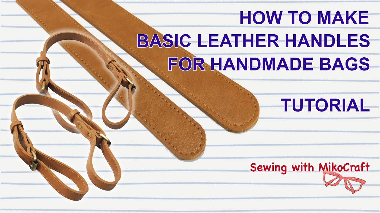 Basic Faux Leather Handles for Handmade Bags DIY - Tutorial Membuat Handle Kulit Sintetik