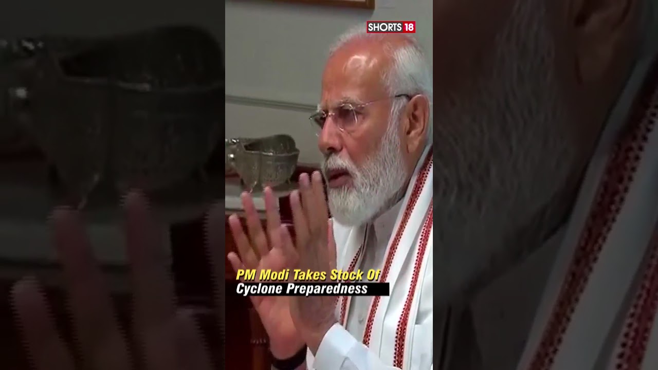 PM Modi Holds A Review Meeting As The Cyclone Biparjoy Advances #shorts #viral