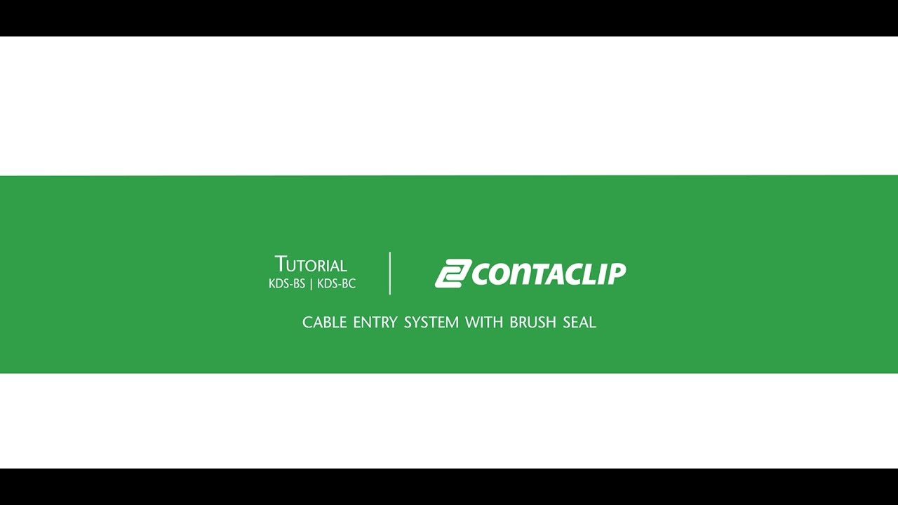 Tutorial KDS-BS | KDS-BC | Cable entry system with brush seal