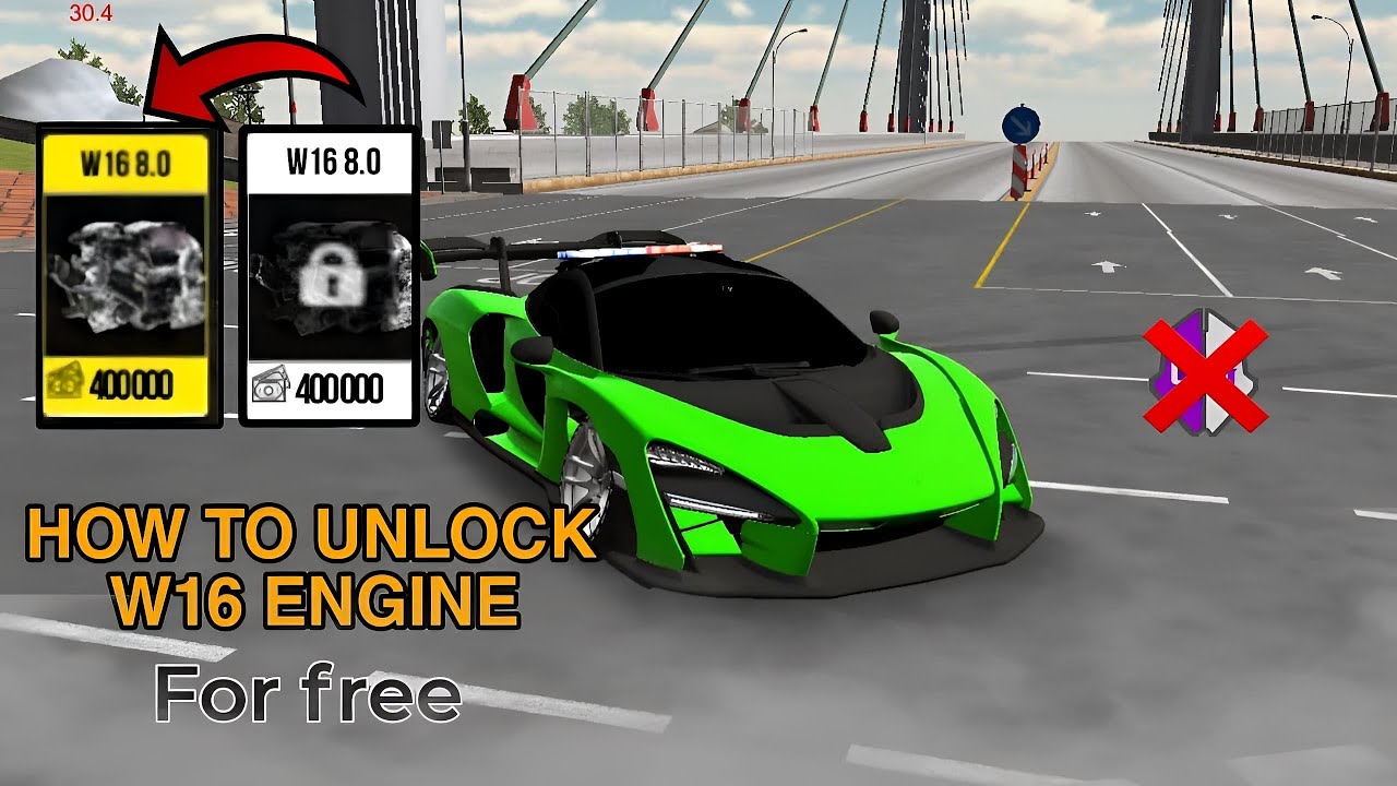 HOW TO GET FREE W16 ENGINE IN CAR PARKING NEW UPDATE || WITHOUT GAME GURADIYAN || @rehangaming81