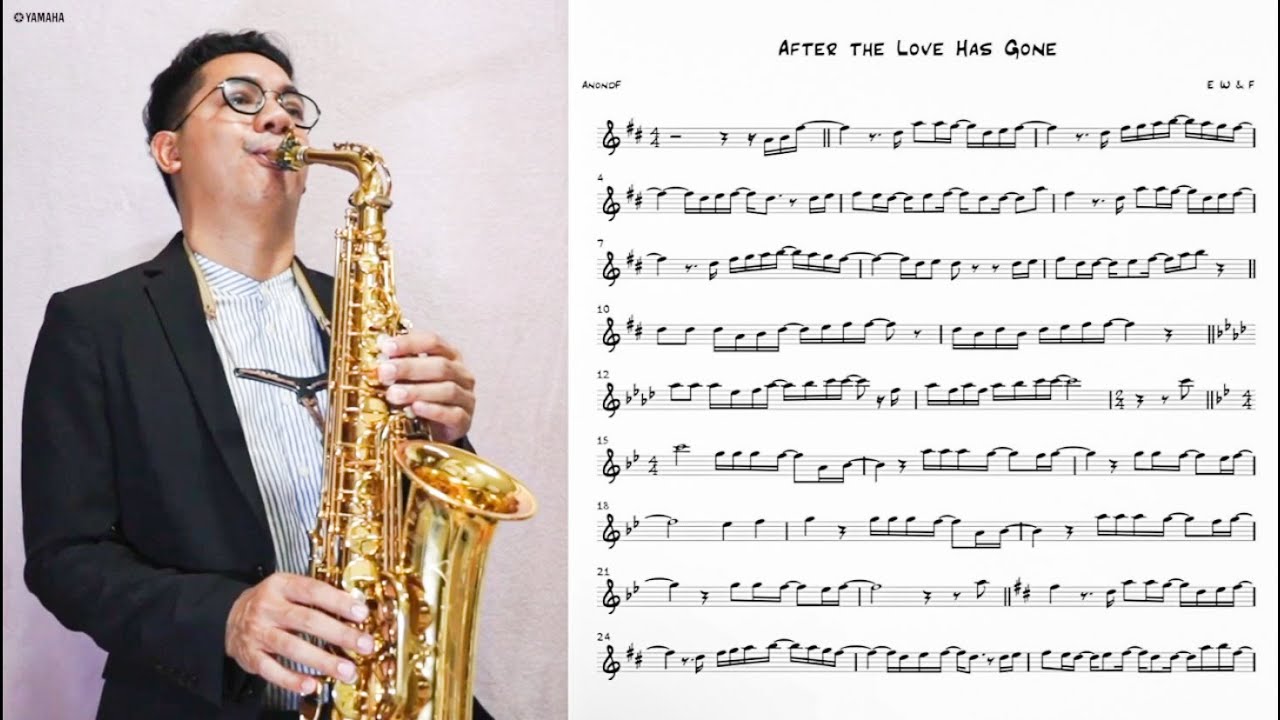 After The Love Has Gone (transcription & solo) for saxophone