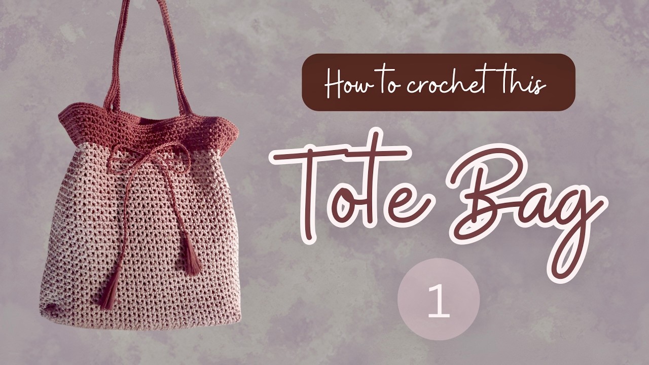 Easy Crochet Tote Bag Pattern Tutorial | Raffia Yarn | Part 1 of 2