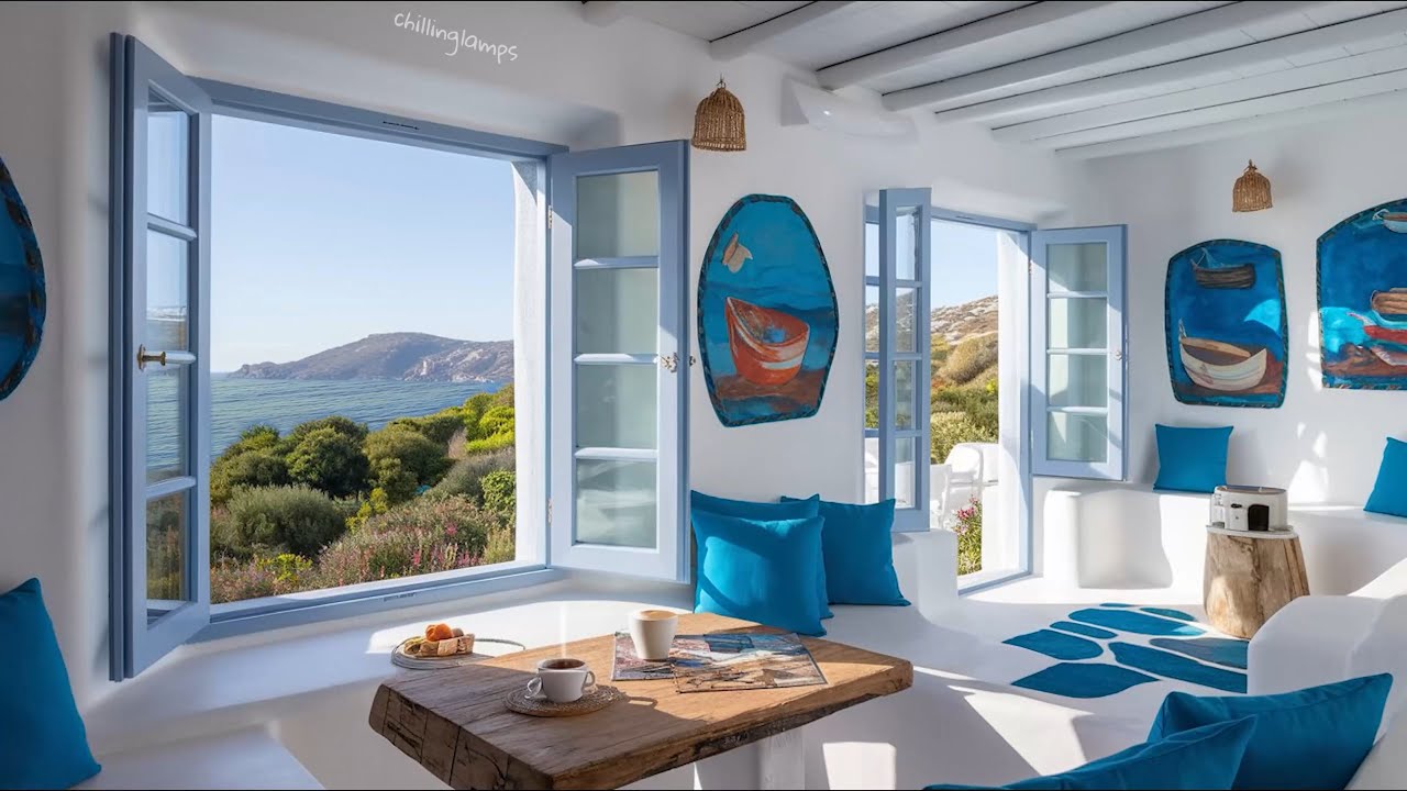 🏡🌊 CHARMING GREEK COTTAGE IN MYKONOS | Sea View & Relaxation to the Rhythm of the Waves ✨🏝️🍵