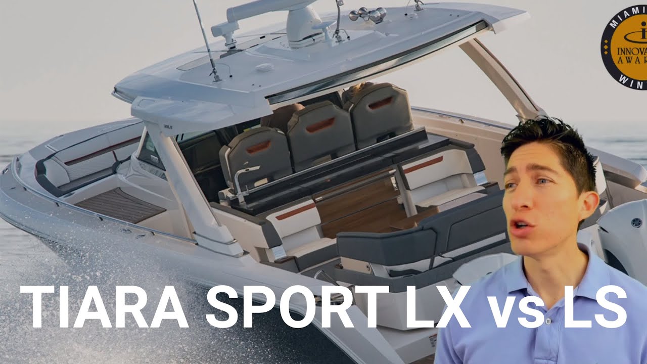 Tiara Sport 38 LS vs LX with Triple / Twin Outboard Engines – Two Layout Options On This Model Boat!