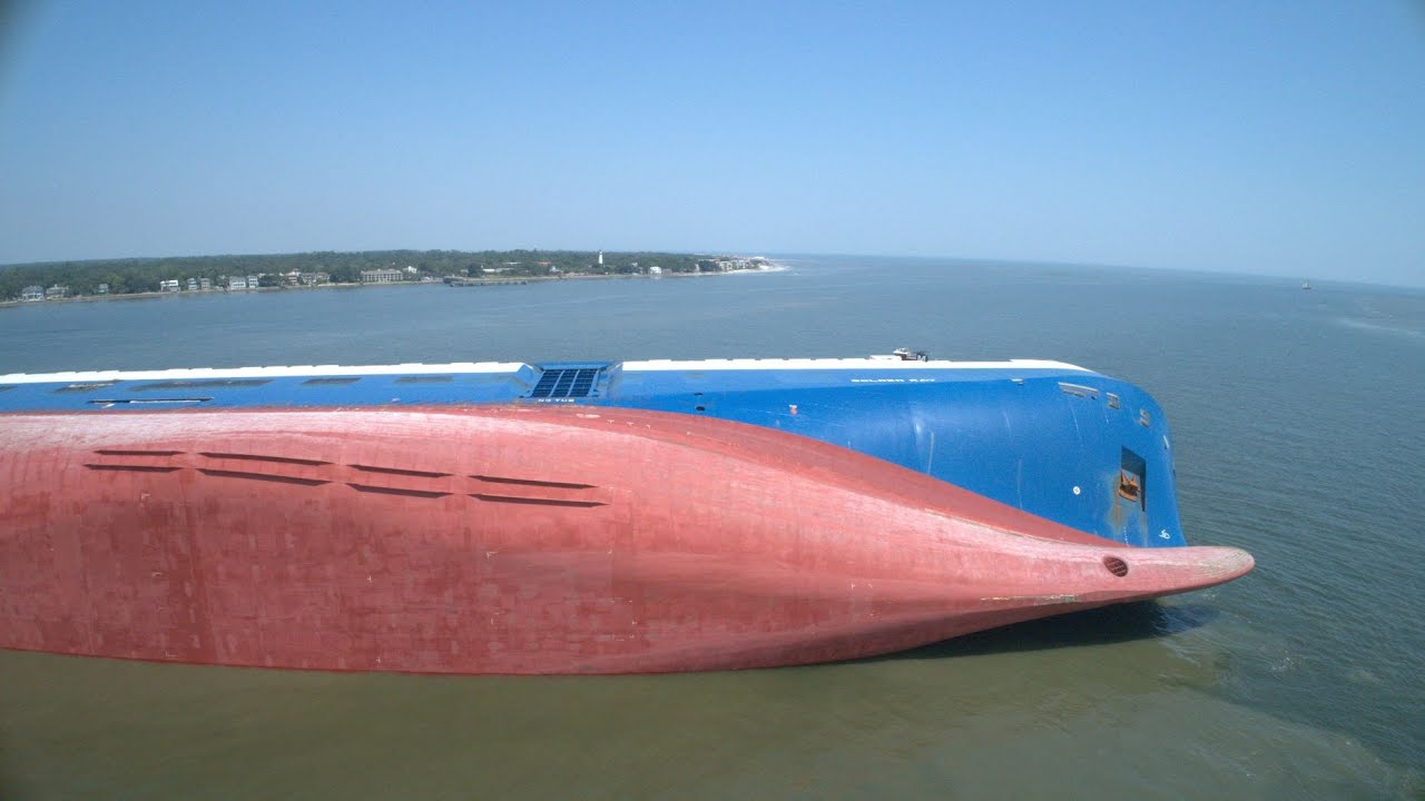 Golden Ray, St. Simons Ship Wreck-  Day 1