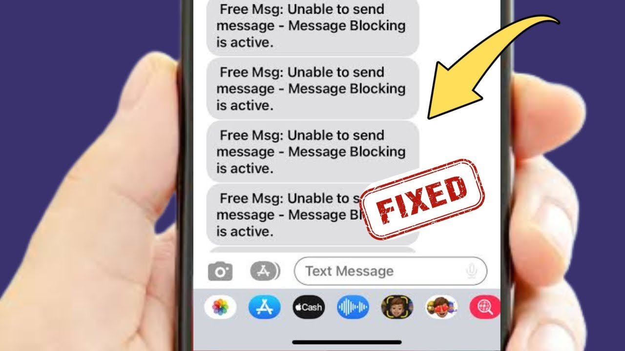 How to Fix Free Msg: Unable to Send Message - Message blocking is Active on iPhone