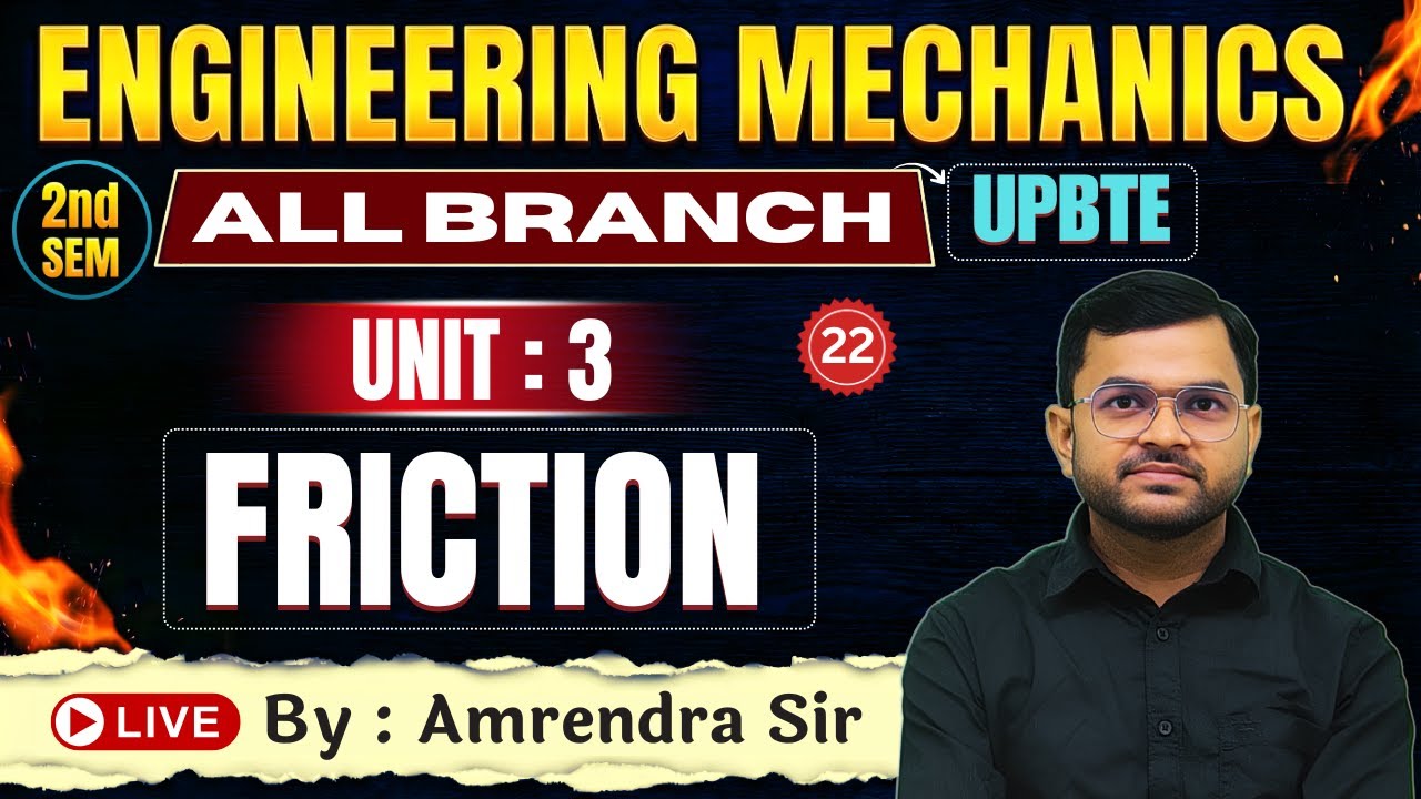 🔥Engineering Mechanics | Lec-22 | Polytechnic 2nd Sem | Unit-3 Friction @PolytechnicPathshala