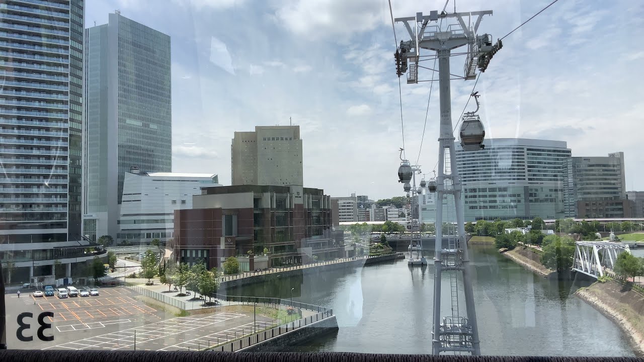 【4K/60fps】YOKOHAMA AIR CABIN（運河パーク→桜木町）