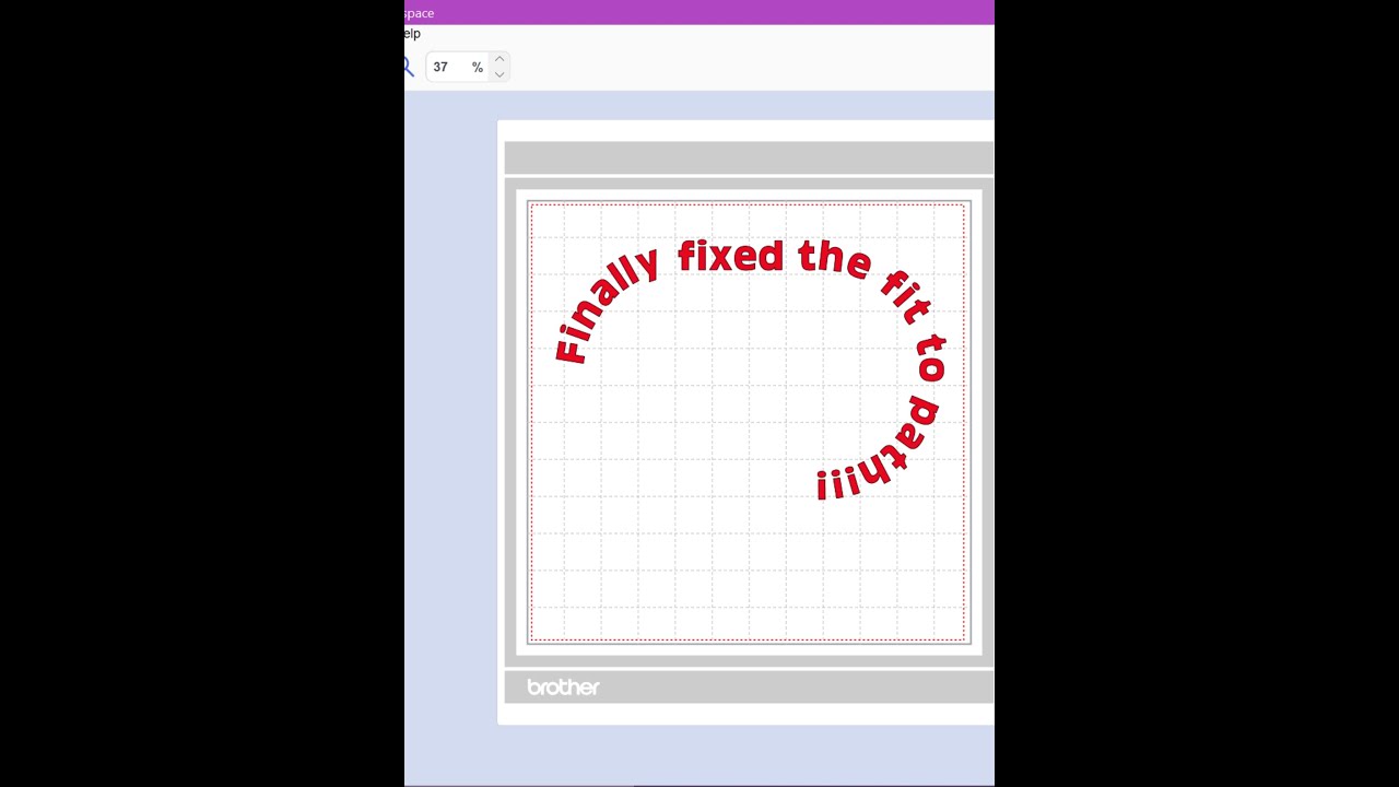 Brother Scan N Cut Fit to path