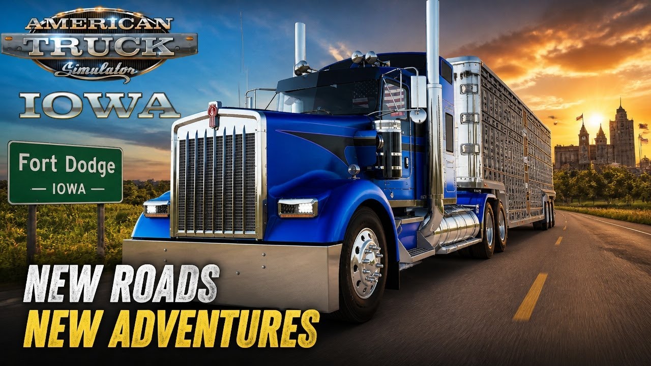 IOWA DLC FIRST LOOK! | Fort Dodge, IA | American Truck Simulator