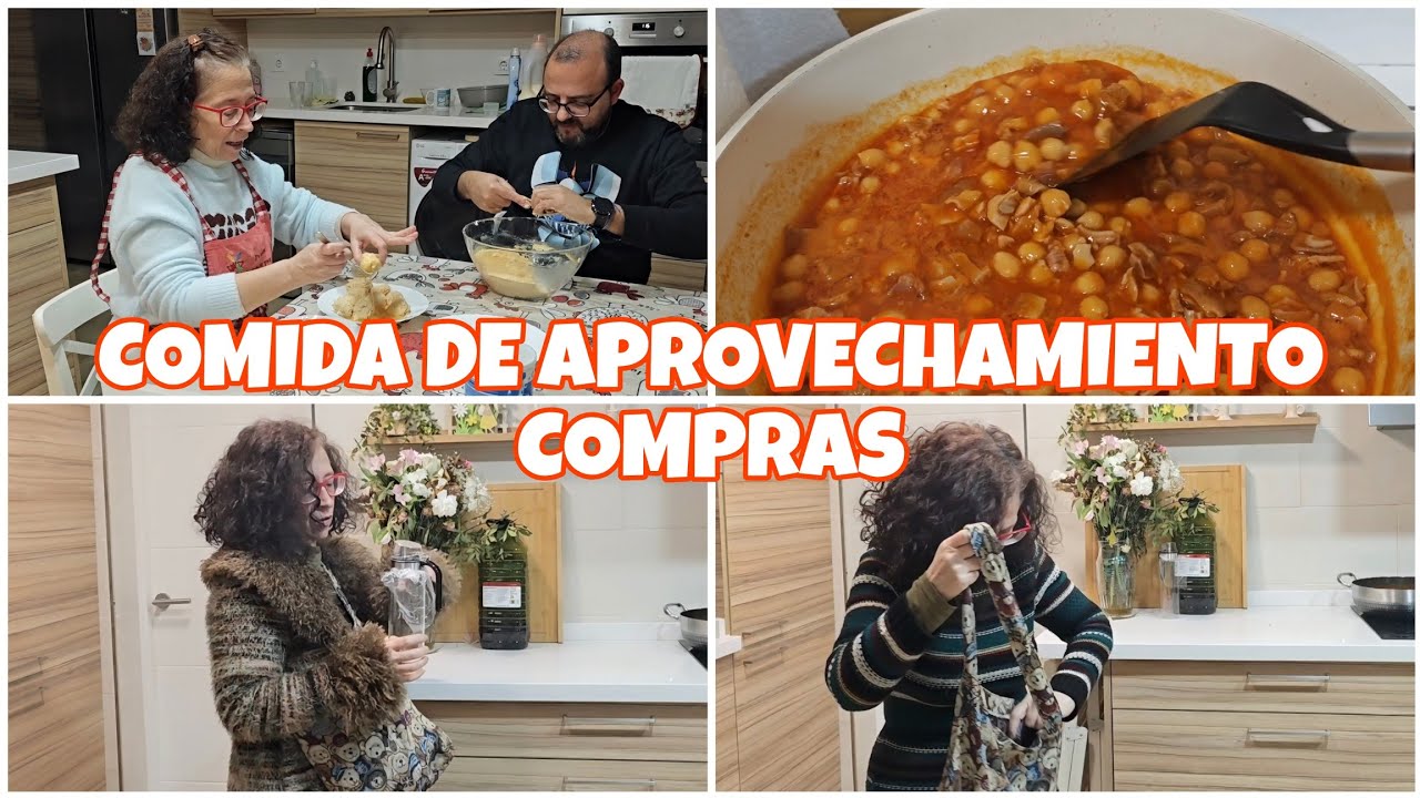 🍲👍🏼Comida de aprovechamiento pongo una olla y saco 4 comidas 🛒 compras