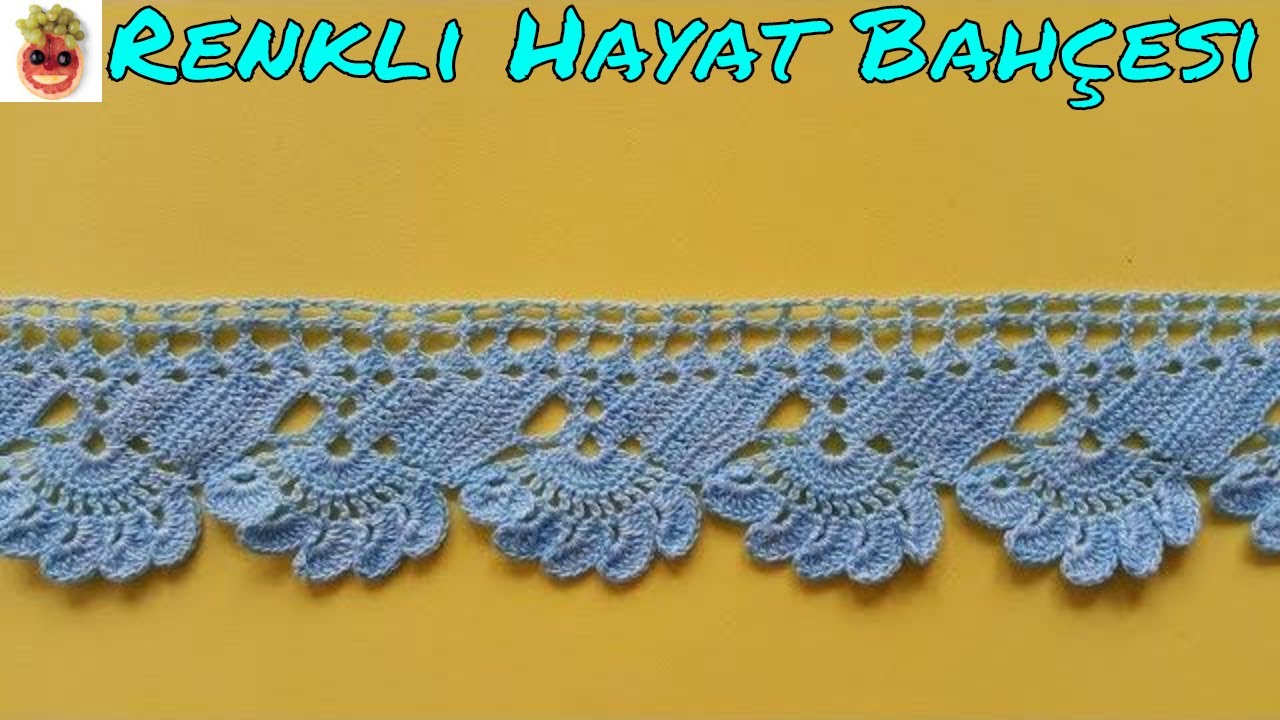 Dantel Havlu Kenarı Örneği  -  Anlatımlı Yapılışı -  Örgü Dantel Oya El İşi