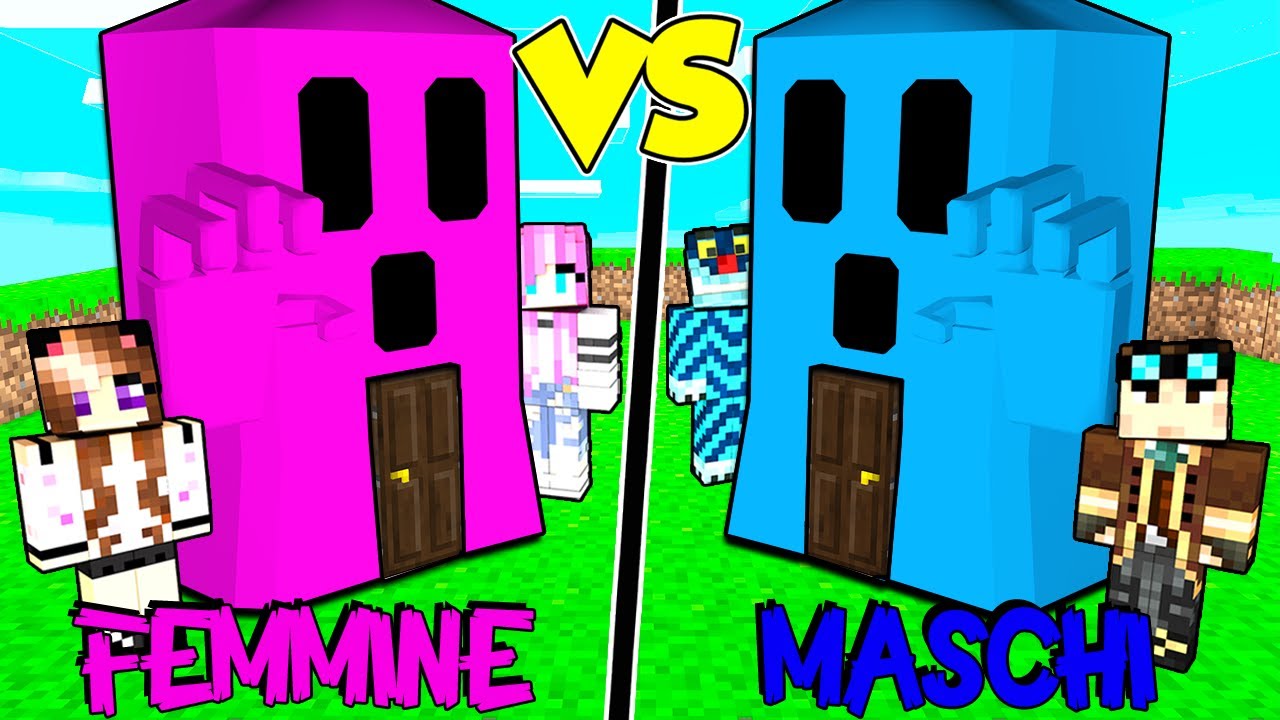 CASA FANTASMA MASCHI CONTRO FEMMINE SU MINECRAFT!!