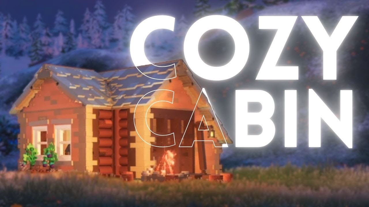 WINTER COZY CABIN TUTORIAL!!! - Lego Fortnite