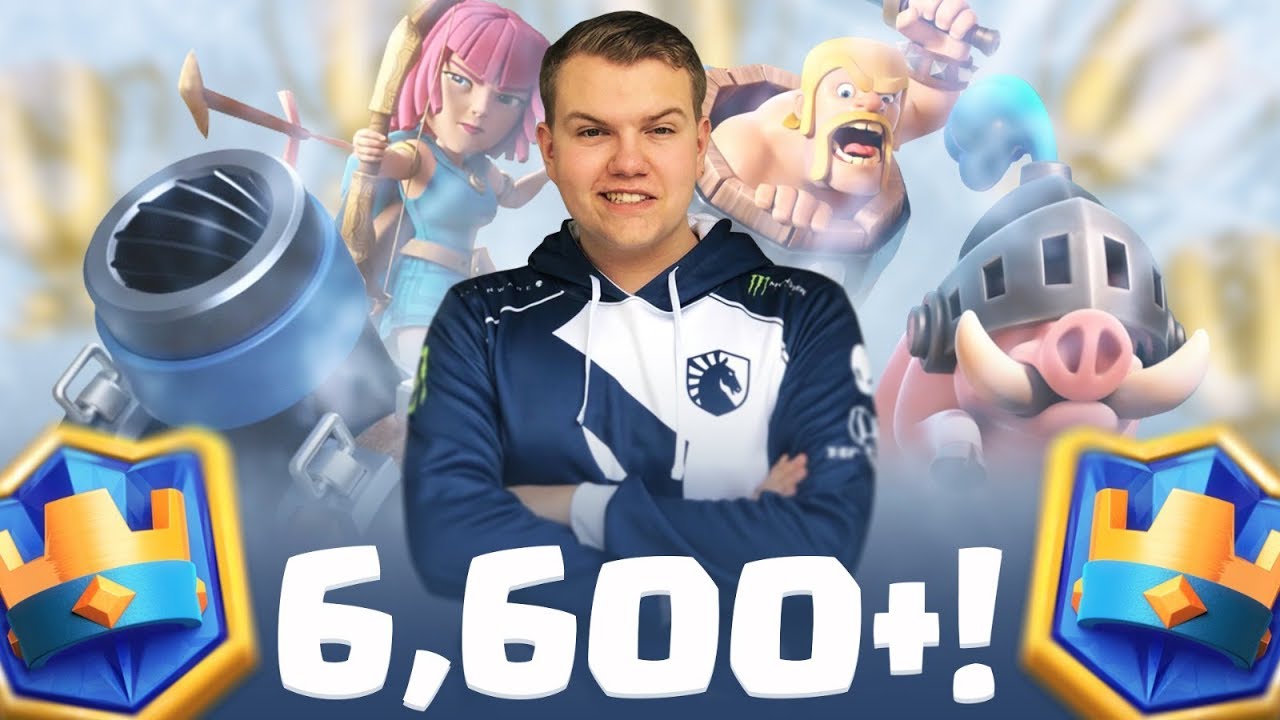 6,600+ Hybrid Mortar Royal Hogs Deck! LIVE Ladder Gameplay - Clash Royale