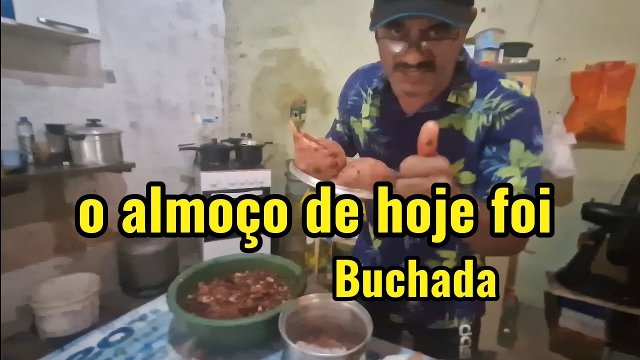 O almoço de hoje foi buchada de bode