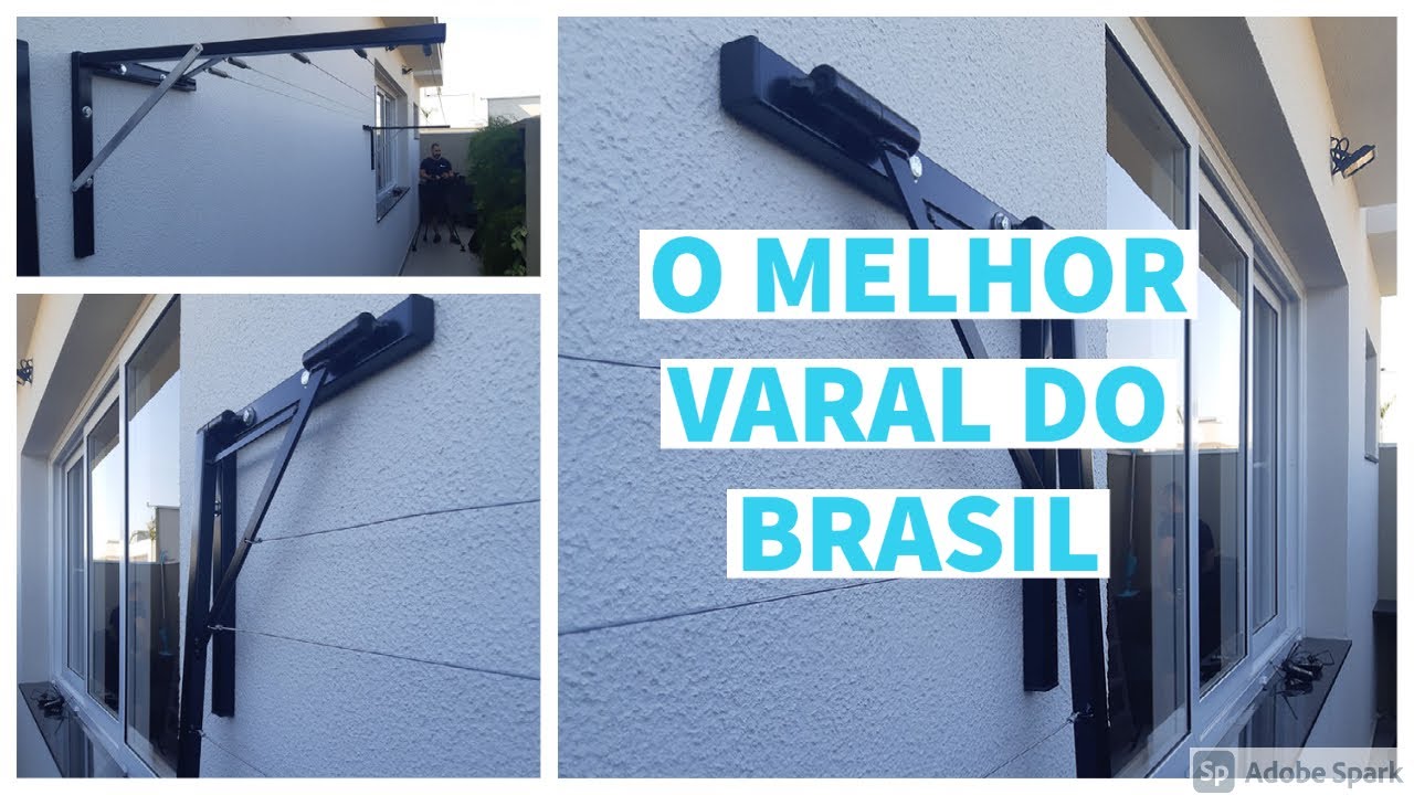 Varal de Muro Mão Francesa - Ingá Varais