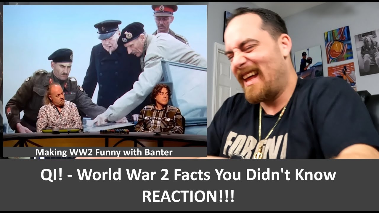 American Reacts to WW2 On QI! Interesting Facts You Didn't Know! REACTION