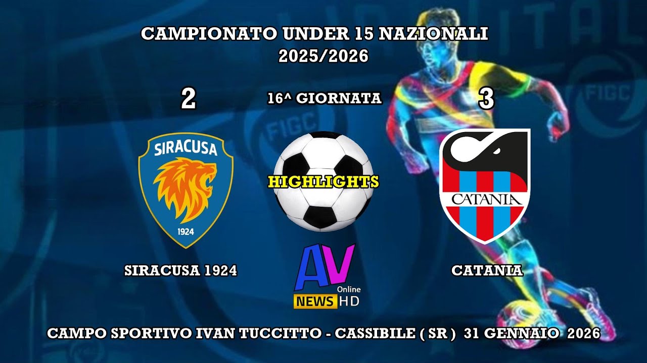 HIGHLIGHTS  SIRACUSA - CATANIA  UNDER 15 NAZIONALI   2025/2026