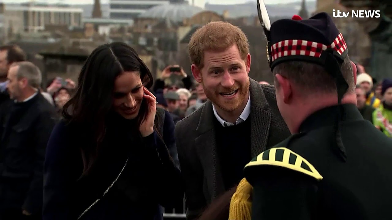 Meghan Markle laughs as a Shetland pony tries to bite Prince Harry | ITV News