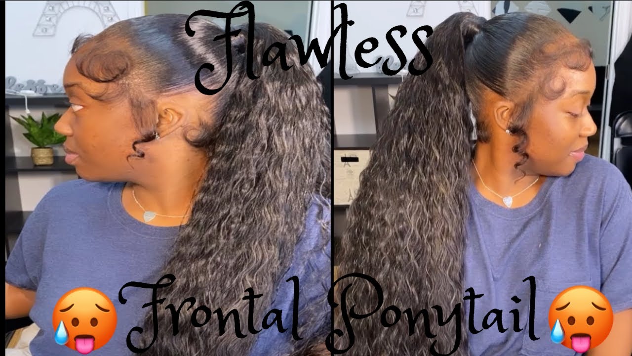 Frontal Ponytail on Natural hair🔥| Using ErickJ Hold Me Down Adhesive | Highly Requested Video ‼️