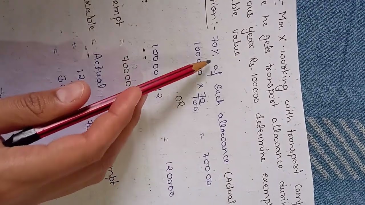 calculation of transport allowance