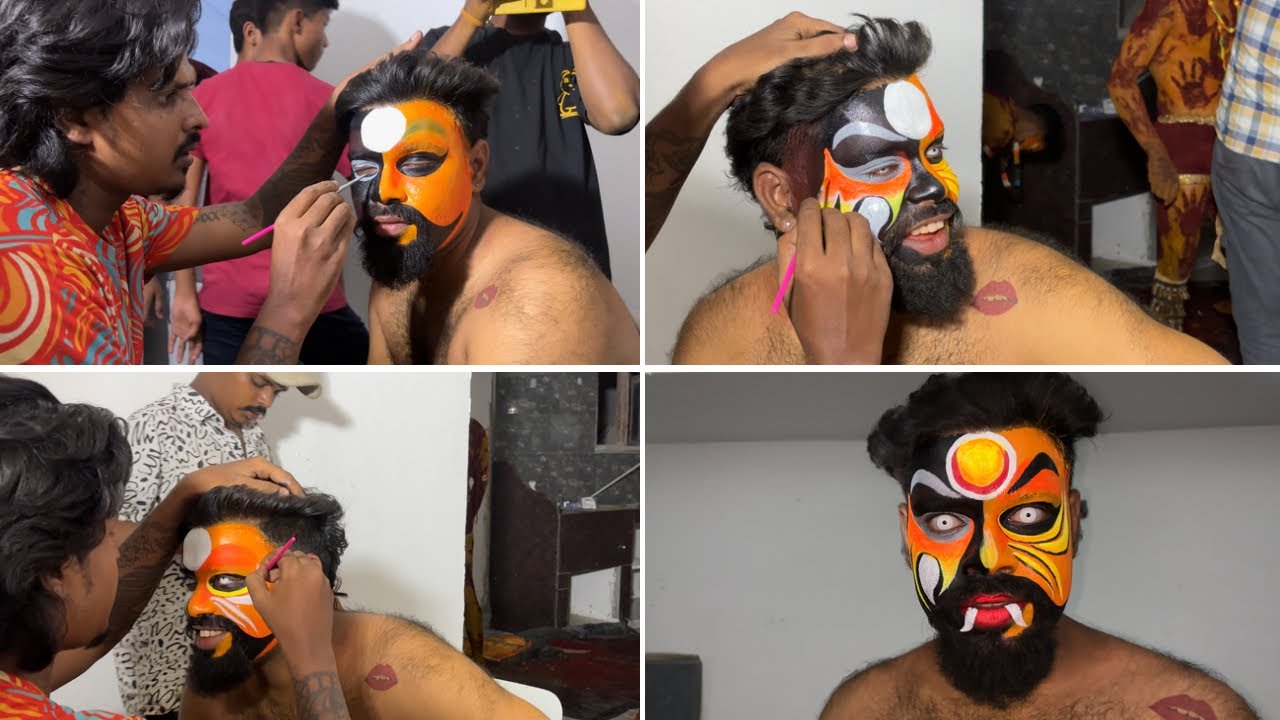 Rohit Bangaru potharaju makeup full video| Bonalu 2025 srinu tattoos #hyderabadifolk #bonalu 2025