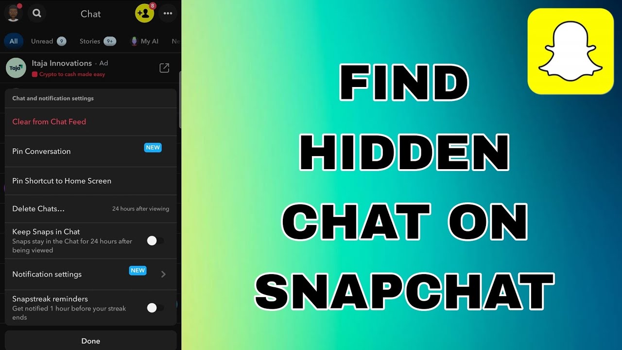 Как найти скрытые чаты в Snapchat