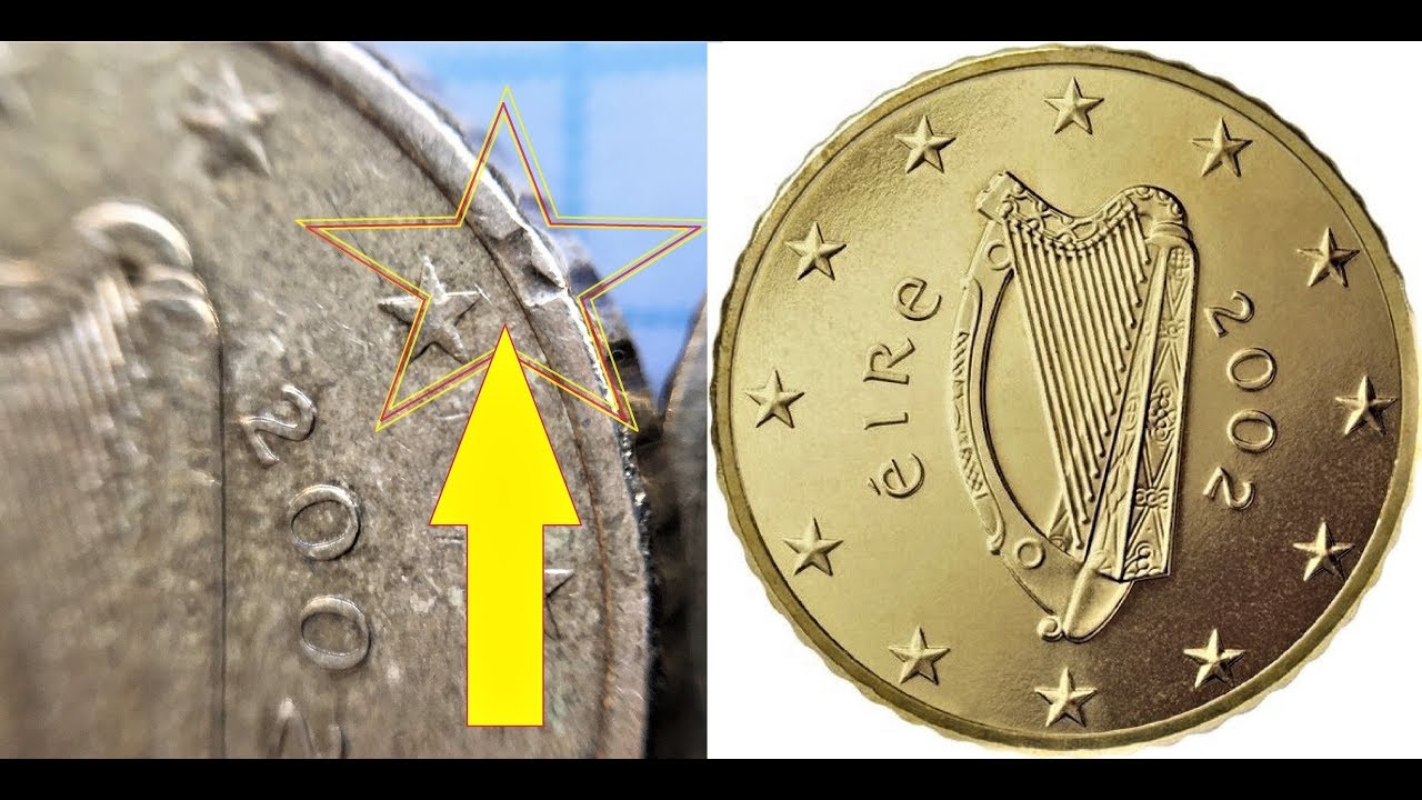 Ireland 50 cent 2002 2003 Euro Defect