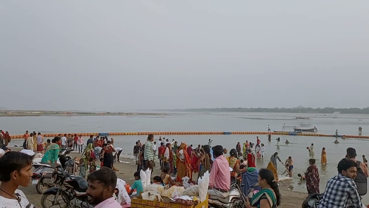 Holy bath in sangam 