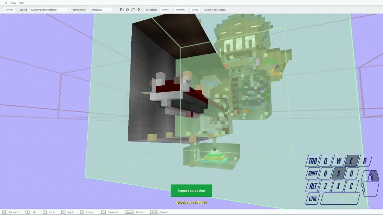 Import a Minecraft world in Mineimator