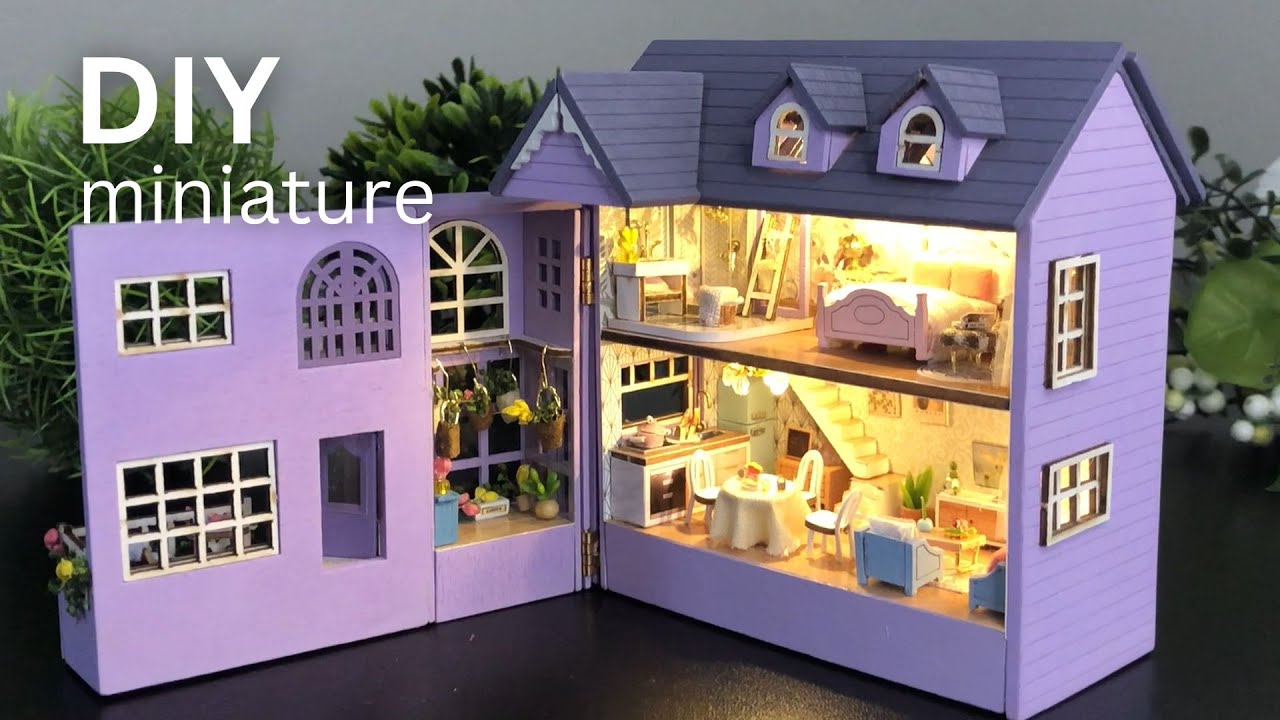 How to make a Palm-sized Miniature Dollhouse | DIY miniature house | What a tiny world