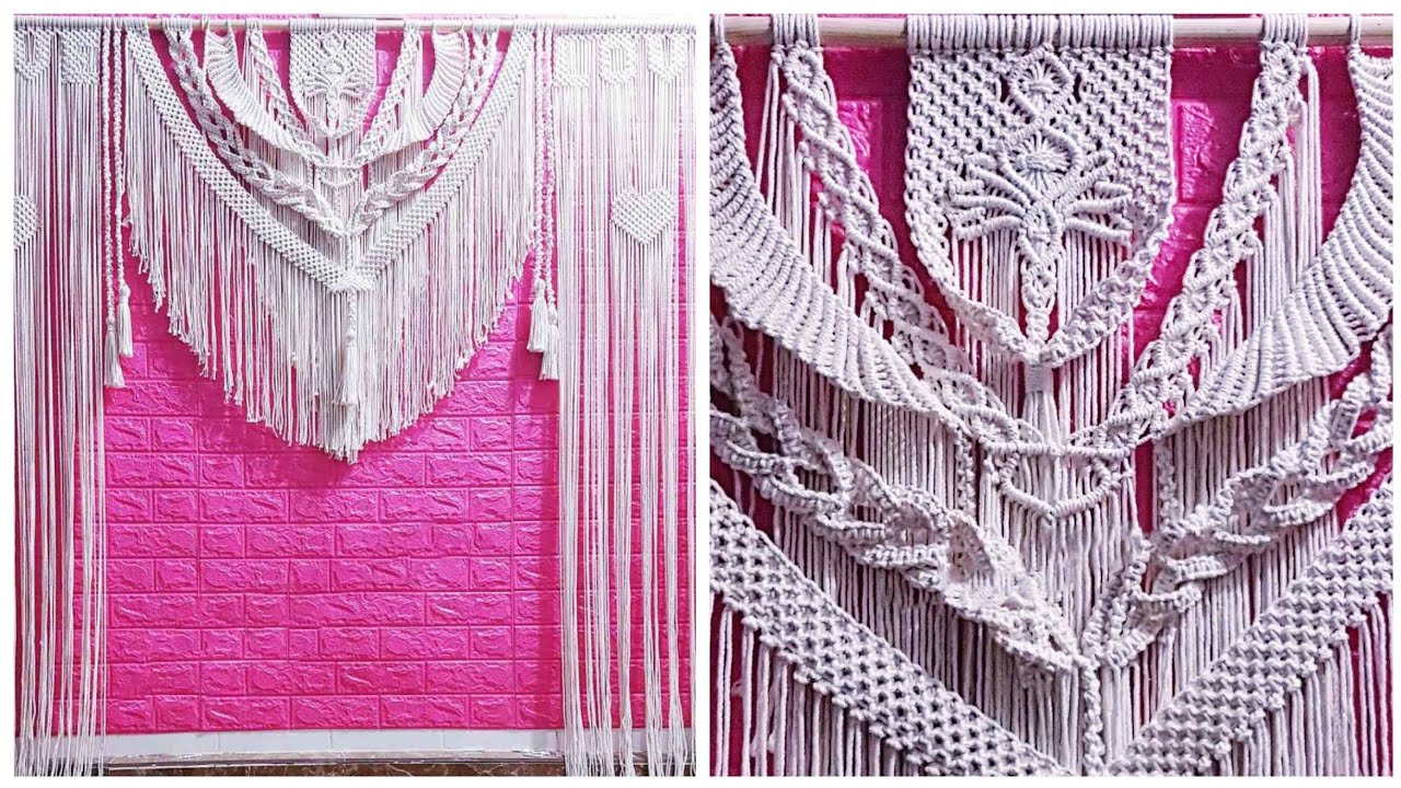 How to make Macrame Wedding Arch, Macrame Backdrop, Macrame Curtain #4 by TNARTNCRAFTS