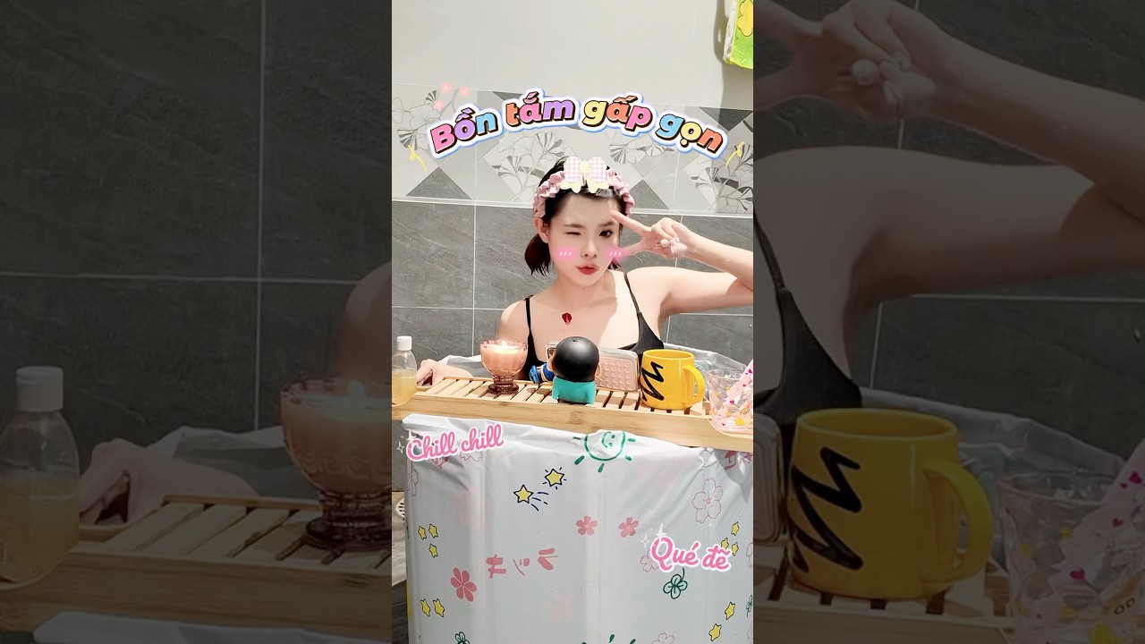 Does anyone else like to take a bath like Shizuka & 2 🫣 #unboxing #review #bontam