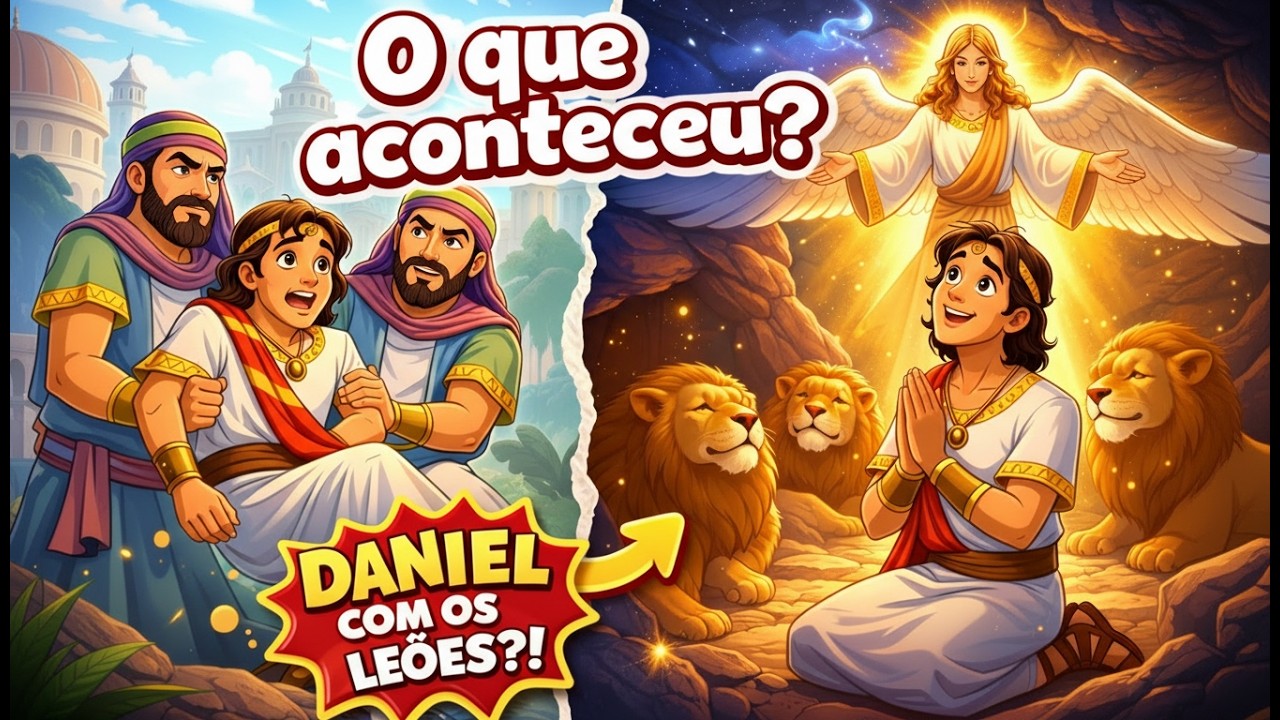 ✨ Daniel na Cova dos Leões | História Bíblica Infantil Cantada ✨
