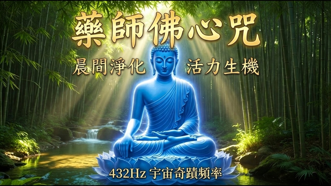 【晨間療癒】藥師佛心咒 108遍 | 432Hz 宇宙奇蹟頻率 | 淨化身心焦慮、迎來健康活力的一天 | Medicine Buddha Chants