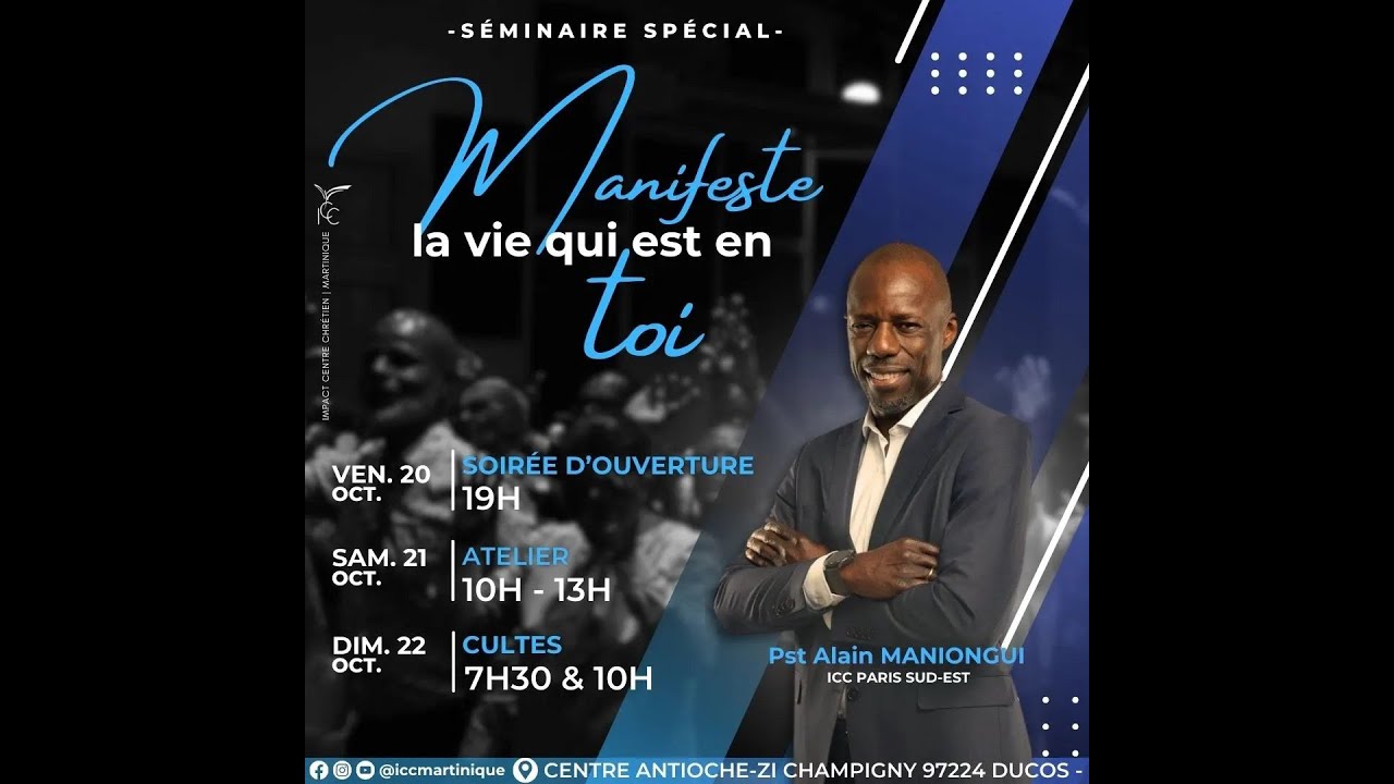 Marcher dans la domination de Christ par le Saint-Esprit (Atelier) - Pasteur Alain MANIONGUI