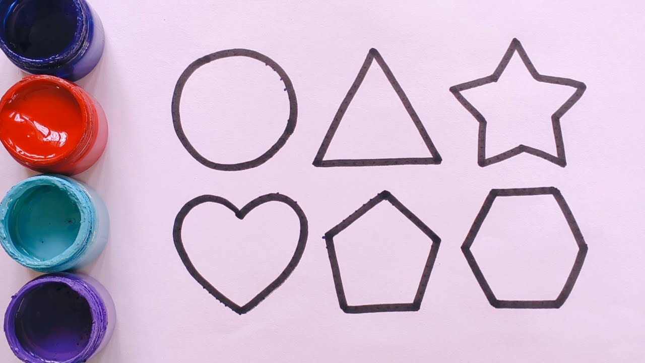 Shapes drawing for kids, learning 2d shapes, colors for toddlers, preschool learning part- 181