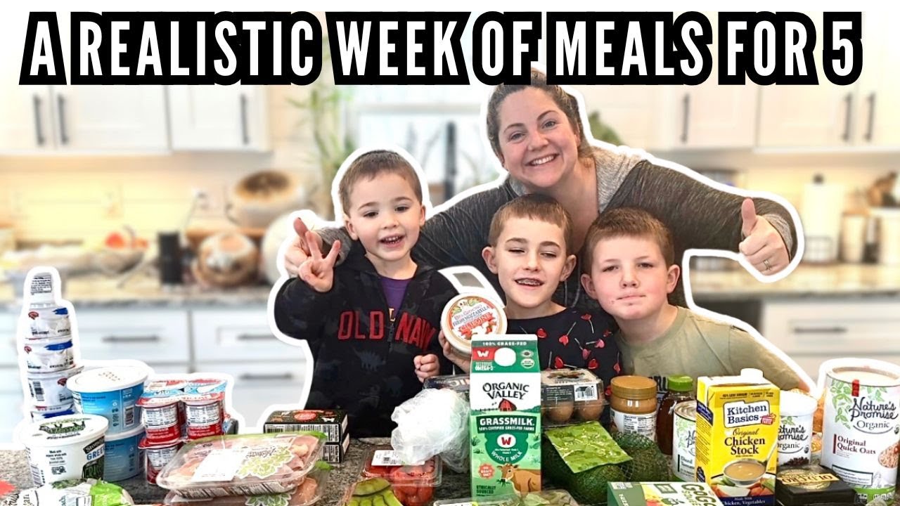 Feeding a Family of 5 on CLEAN Whole Foods &ndash; Plan, Shop, & Cook With Me!