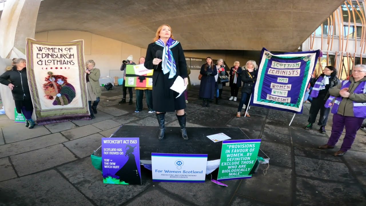 Ash Regan MSP, FWS Demo Scottish Parliament, 21Dec2022
