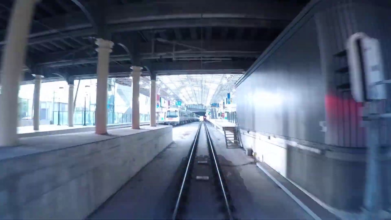 Transperth train drivers view - Joondalup line express train from Clarkson to Perth - high speed