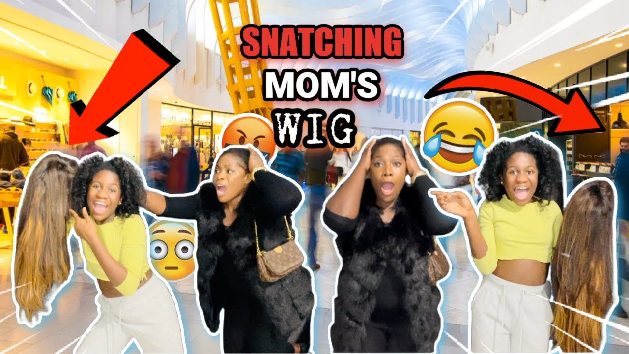 SNATCHING My Moms *WIG OFF* IN PUBLIC!( SHE GOT MAD)