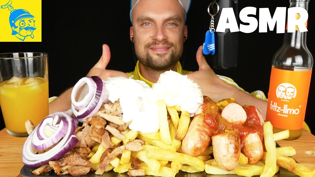 ACMP Я ем немецкий фастфуд 💛💙 (русские субтитры, мукбанг) - GFASMR