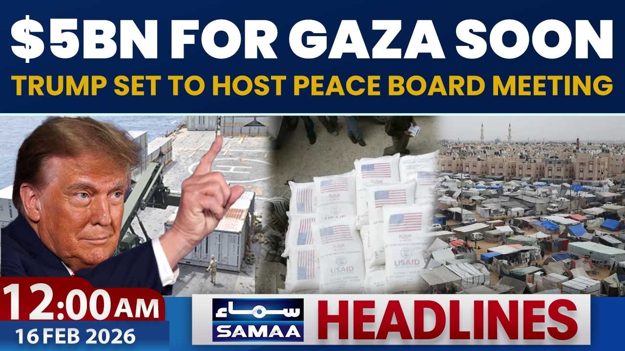 Trump To Host Peace Board Meeting | Expects $5bn Aid For Gaza | Headlines 12 AM  | 16 Feb 2026