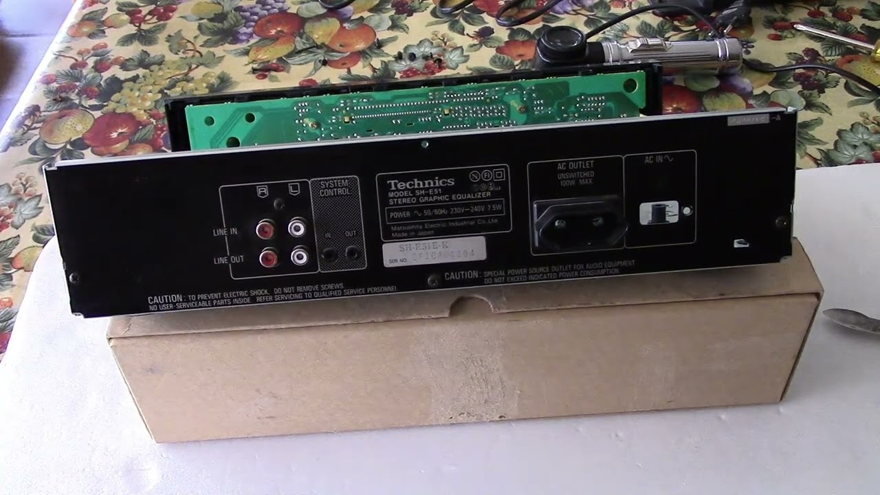 TECHNICS EQUALIZER SH E51 no enciende