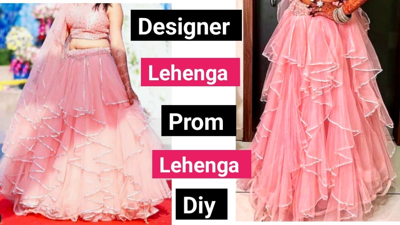 Designer Lehenga cutting Stitching / designer layered lehenga making tutorial / Ruffle lehenga