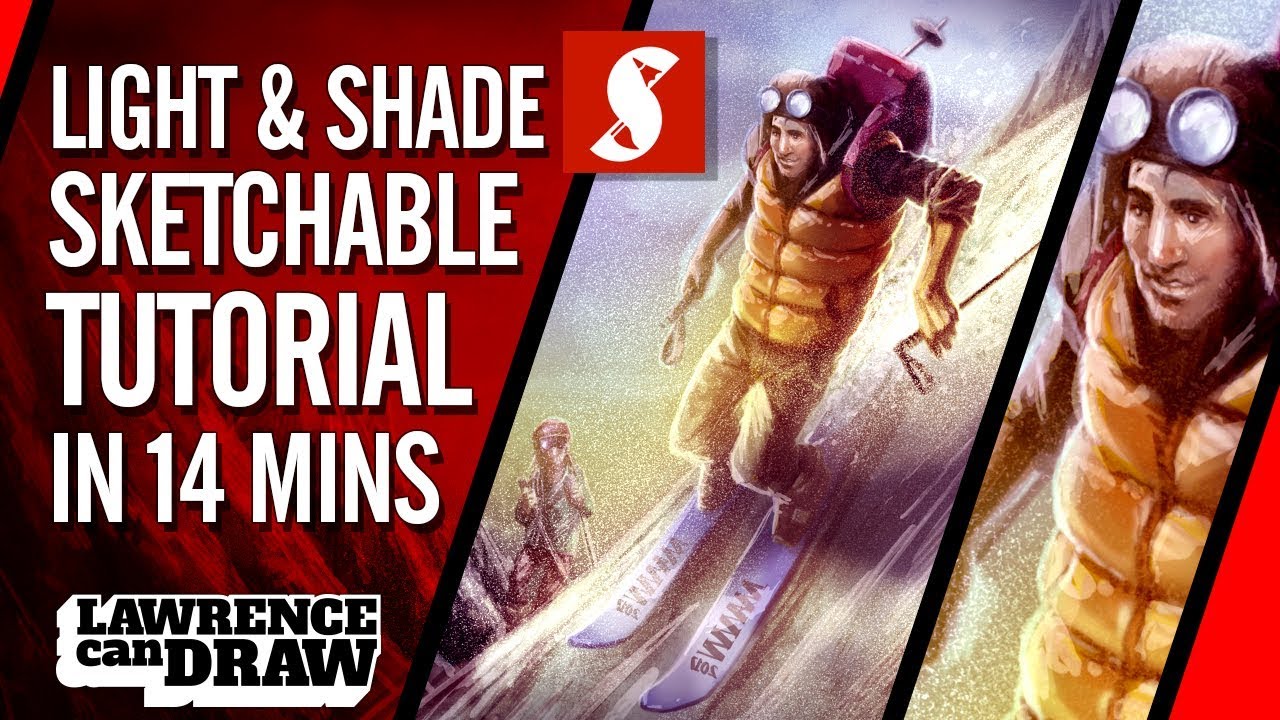 Light & Shade sketch tutorial in Sketchable on Surface Book