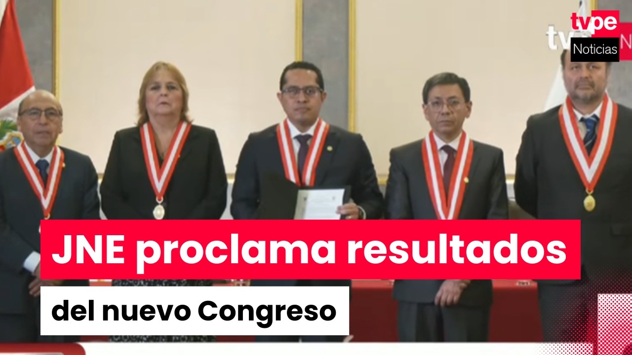 JNE proclam&oacute; resultados de la elecci&oacute;n de senadores, diputados y Parlamento Andino